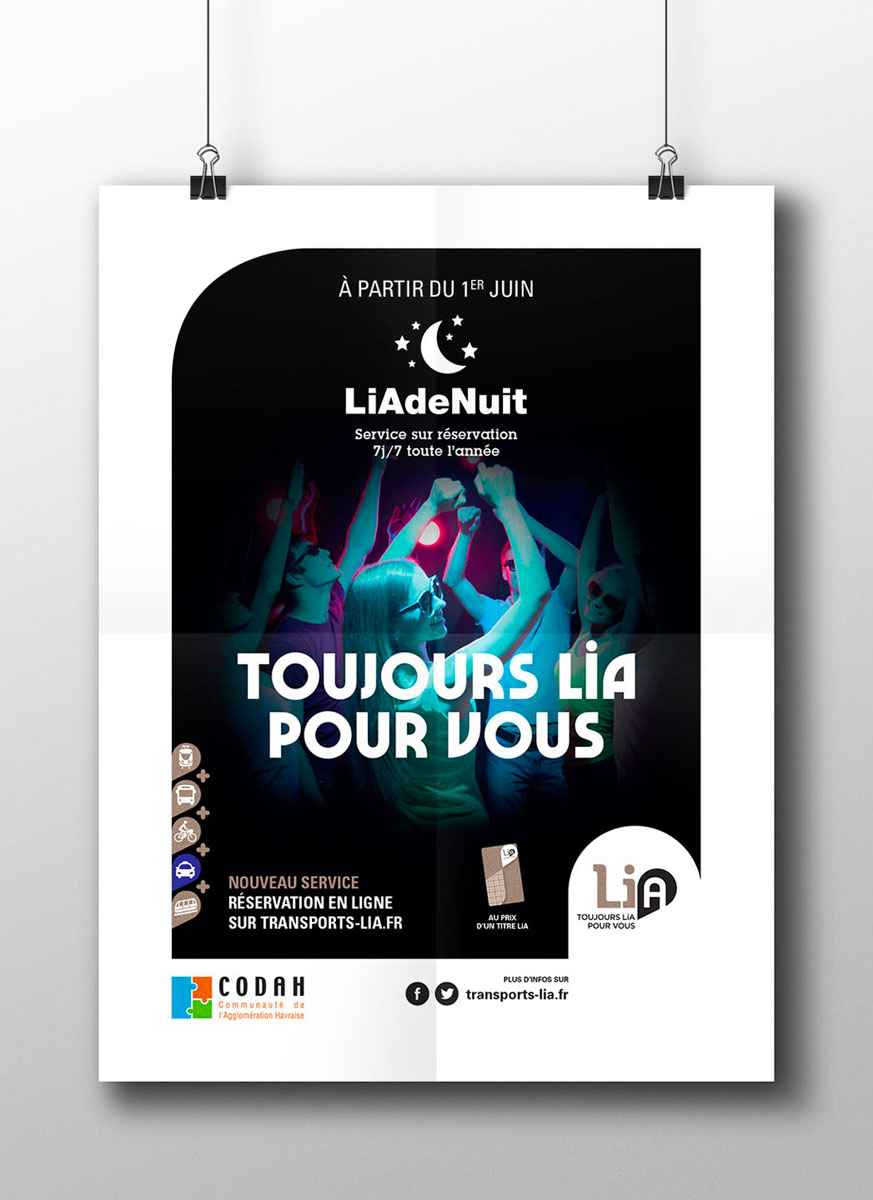 Affiche LiAdeNuit : « Toujours LiA pour vous »